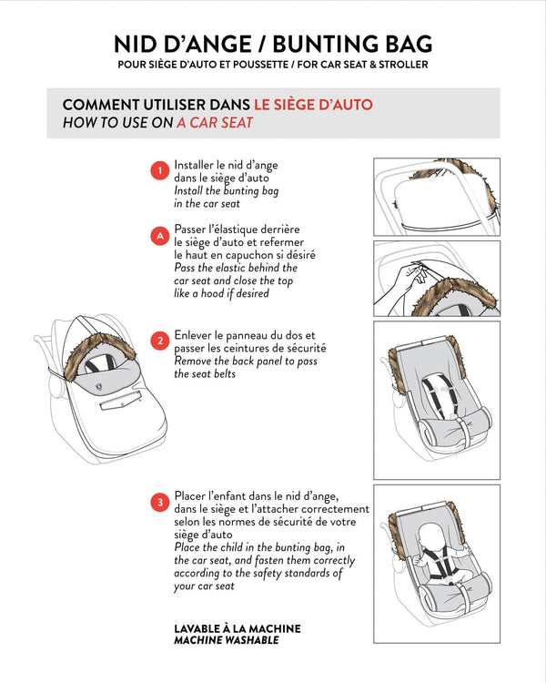 Bunting Bag Designed For Car Seat And Stroller Purple Gray - H10A401_591