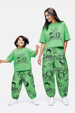 40Th Anniversary Printed Poplin Pant Green