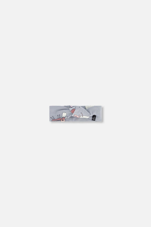 Printed Organic Cotton Headband Blue Grey Sheep - F20BHB_035