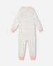 Organic Cotton One Piece Long Sleeve Printed Bears Pajama Oatmeal Mix - F20PG10US_056