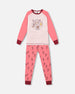 Organic Cotton Long Sleeve Two Piece Printed Christmas Stocking Pajama Set Pink - F20PG16US_059