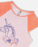 Two Piece Rashguard Swimsuit Lavender Printed Fields Flowers - F30NG30_043