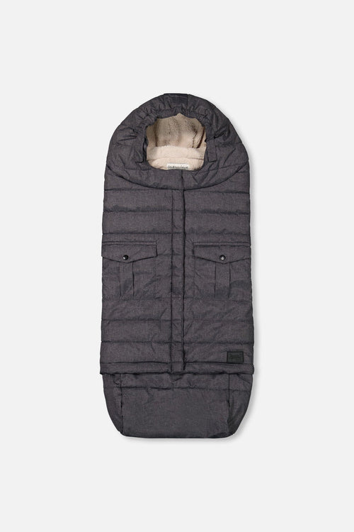 Evolutive Baby Footmuff Textured Gray Snowsuits Deux par Deux