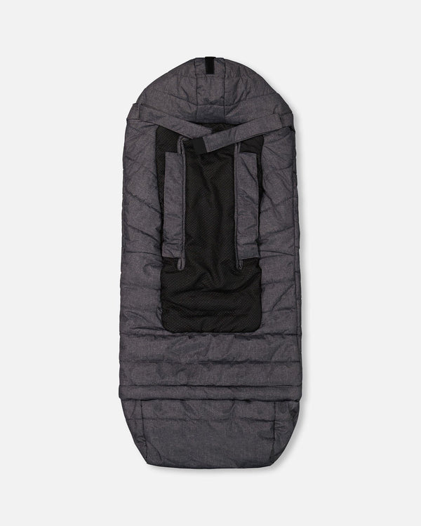 Evolutive Baby Footmuff Textured Gray Snowsuits Deux par Deux