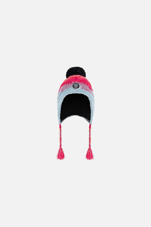 Peruvian Knit Hat Gradient Blue, Coral And Fuschia - G10ZJ02_000