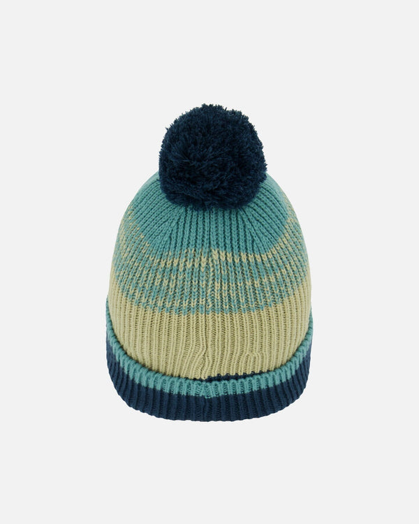 Knit Hat Blue, Green And Gray Winter Accessories Deux par Deux