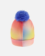 Cable Knit Hat Printed Watercolor Multicolor Winter Accessories Deux par Deux