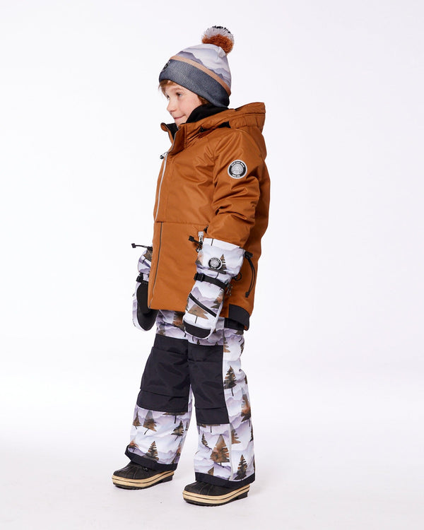 Knit Hat Gray With Mountains Winter Accessories Deux par Deux