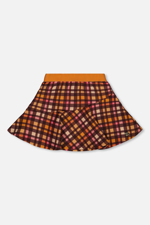Milano Skirt Plaid Magenta And Brown - G20H80_080