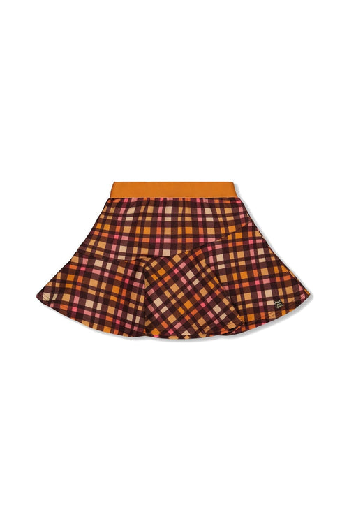 Milano Skirt Plaid Magenta And Brown - G20H80_080