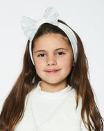 Headband With Glittering Tulle Bow Off White Accessories Deux par Deux