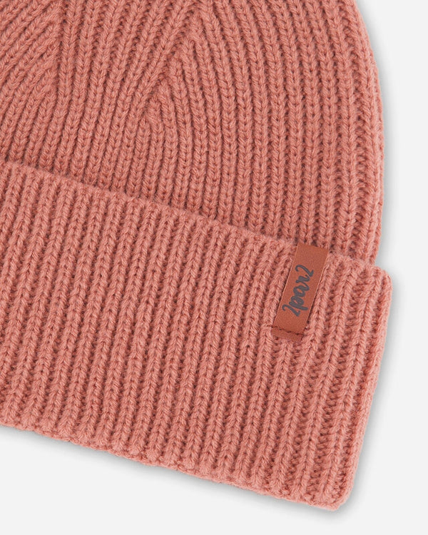 Mid-Season Knit Hat Brown Pink Outdoor Accessories Deux par Deux