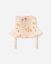Printed Muslin Bucket Hat Peach With Pears - G30AH_070