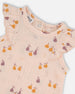 Printed Muslin Top And Bloomer Set Peach With Pears - G30B13_070