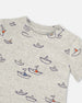 Organic Cotton Top And Muslin Pant Set Little Paper Boats And Terracotta - G30D10_064