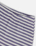 Organic Cotton Short Sleeve Top And Short Set Striped Navy - G30D12_066