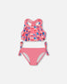Printed Two-Piece Swimsuit Candy Pink And Pink Flamingo - G30NG72_056