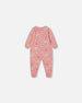 Printed Organic Cotton One-Piece Pajama Pink And Blue Butterflies On Old Pink - G30PA40_030