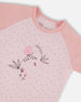 Organic Cotton Two-Piece Short Pajama Set Small Pink Flowers On Pale Pink Background - G30PG11_028