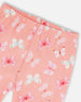 Organic Cotton Short Sleeve Top And Pant Pajama Set Pink And Blue Butterflies On Old Pink - G30PG13_030