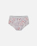 Printed Organic Cotton Boyshort Panty Pale Pink Flowers On Neutral Lilac - G30PG60_032
