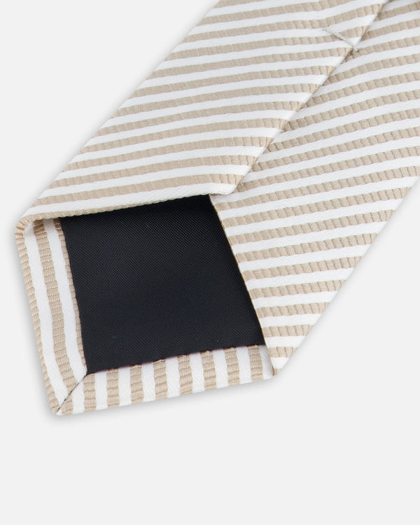 Neck Tie Light Taupe Striped - G30RCR_147
