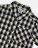 Short Sleeve Button Down Shirt Black And Beige Plaid Tees & Tops Deux par Deux