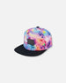 Printed Cap Butterflies On Multicolored And Black Background - G30VGC_058