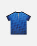Printed Athletic Top Blue And Black - G30XB70_000