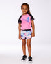 Printed Athletic Short Pink, Blue And Butterflies - G30XG26_009