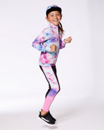 Printed Reversible Full Zip Athletic Cardigan Pink, Blue And Butterflies - G30XG30_009