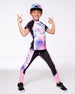 Printed Short Sleeve Athletic Top Pink, Black And Butterfly - G30XG71_009