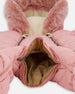 One-Piece Baby Layette Snowsuit Designed For Car Seat Dusty Pink - H10A602_637