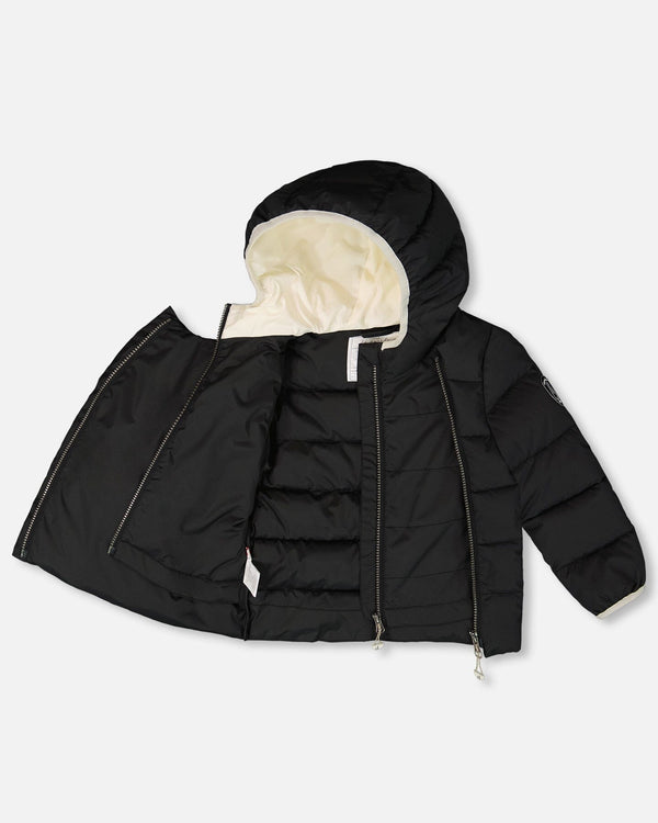 Compressible Winter Puffy Coat Designed For Car Seat Black - H10B500_999