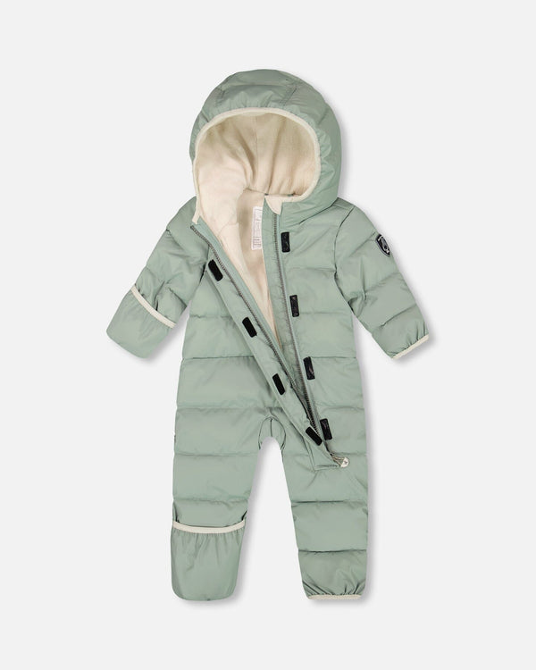 One-Piece Baby Cloud Compressible Snowsuit Designed For Car Seat Sage Green - H10B700_340
