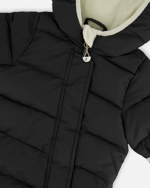 One-Piece Baby Cloud Compressible Snowsuit Designed For Car Seat Black - H10B700_999