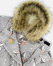 One-Piece Baby Snug Snowsuit Designed For Car Seat Gray Bear Print - H10B701_004