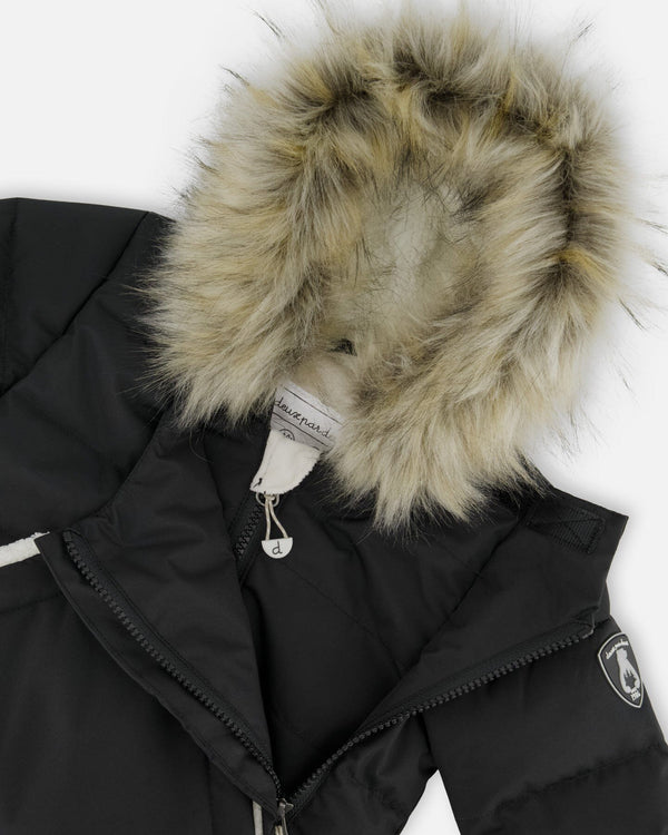 One-Piece Baby Snug Snowsuit Designed For Car Seat Black - H10B701_999