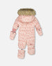 One-Piece Baby Original Puffy Snowsuit Pink Mini Flowers - H10B702_005