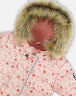 One-Piece Baby Original Puffy Snowsuit Pink Mini Flowers - H10B702_005