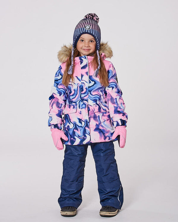 Two-Piece Discover Snowsuit With Printed Jacket Navy Blue - H10DG80_479