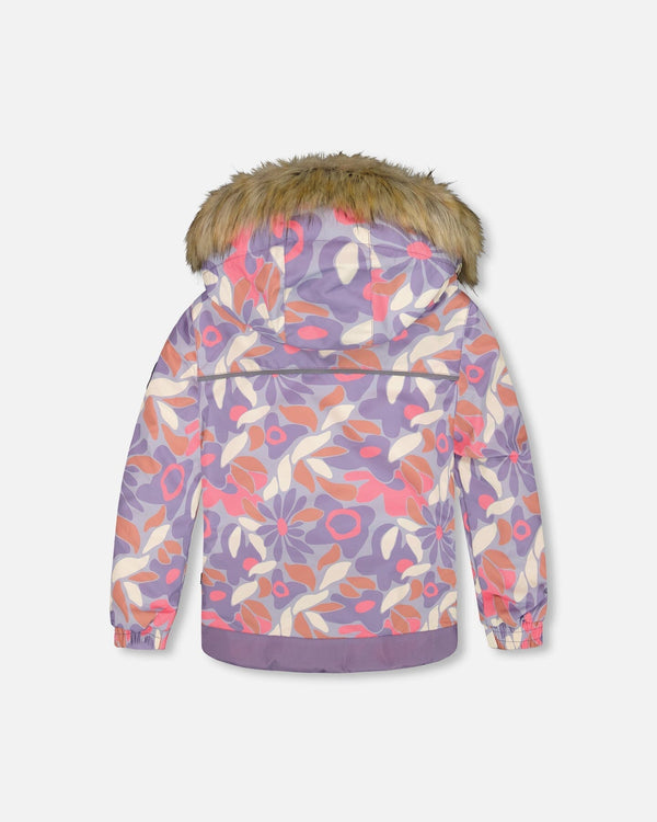 Two-Piece Discover Snowsuit With Printed Jacket Purple Gray - H10DG80_592