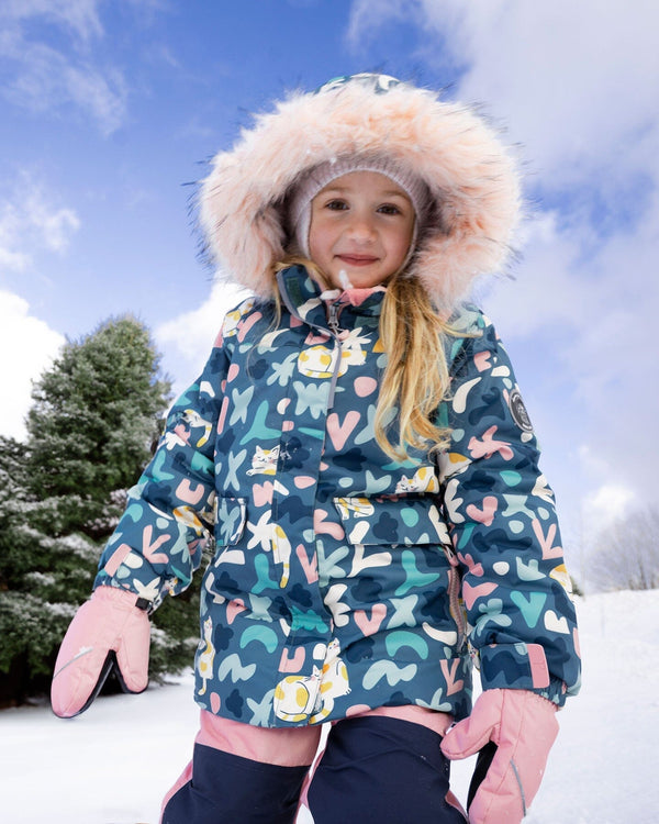 Two-Piece Discover Snowsuit With Printed Jacket Dusty Pink - H10DG80_637