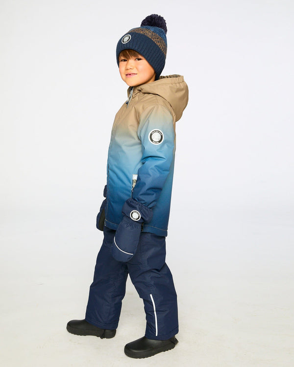 Two-Piece Chill Outerwear Set With Light Insulation Navy Blue Snowsuits Deux par Deux