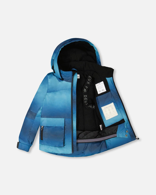 Two-Piece Play Snowsuit With Printed Jacket And Solid Pant Black - H10PB45_999