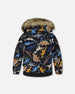 Two-Piece Play Snowsuit With Printed Dinosaurs Jacket Brown - H10PB48_967