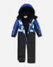 One-Piece Play Snowsuit With Print And Colorblocking Black - H10PB75_999