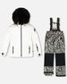Two-Piece Play Snowsuit Off-White With Printed Pants - H10PG20_106