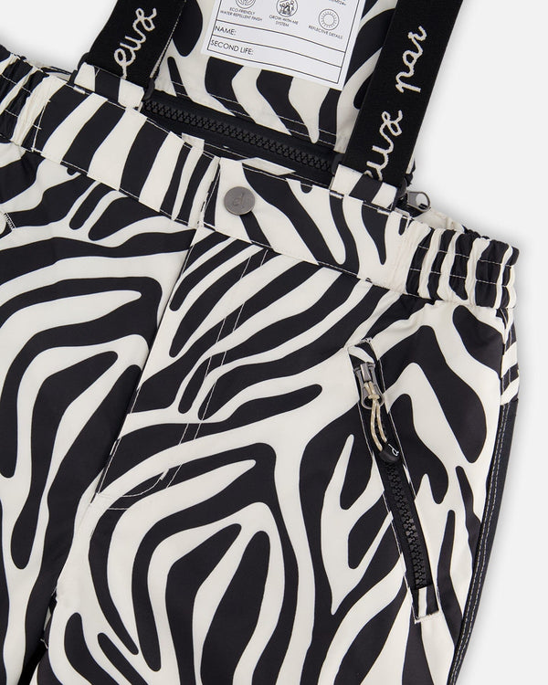 Two-Piece Play Snowsuit Off-White With Printed Pants - H10PG20_106