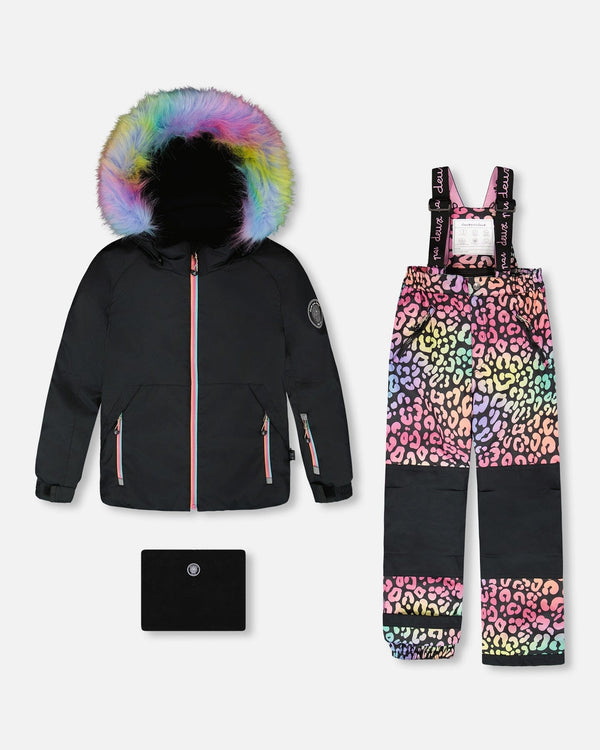 Two-Piece Play Snowsuit Rainbow Leopard - H10PG22_095